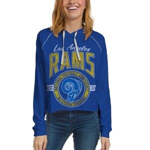 NWOT Los Angeles Rams NFL Junk Food Cropped Hoodie